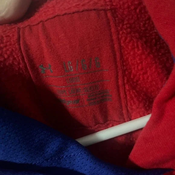 Men's Under Amour Red Hoodie -L - Picture 3 of 4